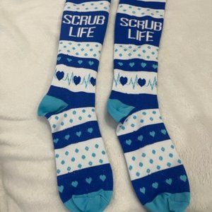 NEW UNWORN "Scrub life" Nursing compression socks sz s/m